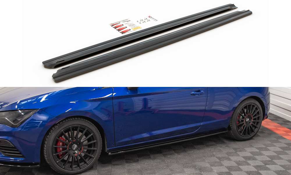 Maxton Design Seitenschweller Ansatz Cup Leisten für Seat Leon Cupra / FR SC Mk3 / Mk3 FL schwarz Hochglanz Maxton Design Seitenschweller Ansatz Cup Leisten für Seat Leon Cupra / FR SC Mk3 / Mk3 FL schwarz Hochglanz