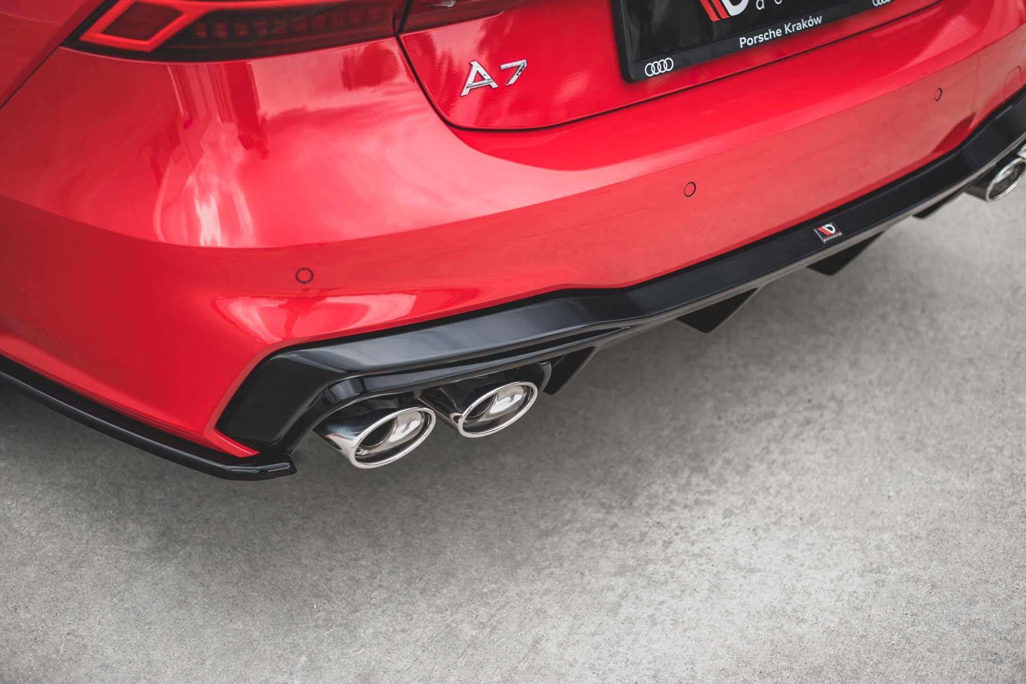 Maxton Design Diffusor Heck Ansatz für + Endschalldampfer Sportauspuff Attrappe Audi A7 C8 S-Line Maxton Design Diffusor Heck Ansatz für + Endschalldampfer Sportauspuff Attrappe Audi A7 C8 S-Line