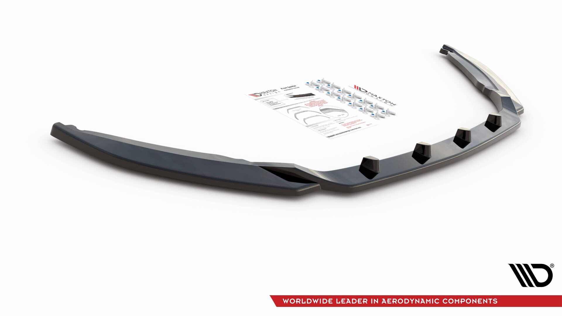 Maxton Design Front Ansatz V.2 für Skoda Octavia Mk3 Facelift schwarz Hochglanz