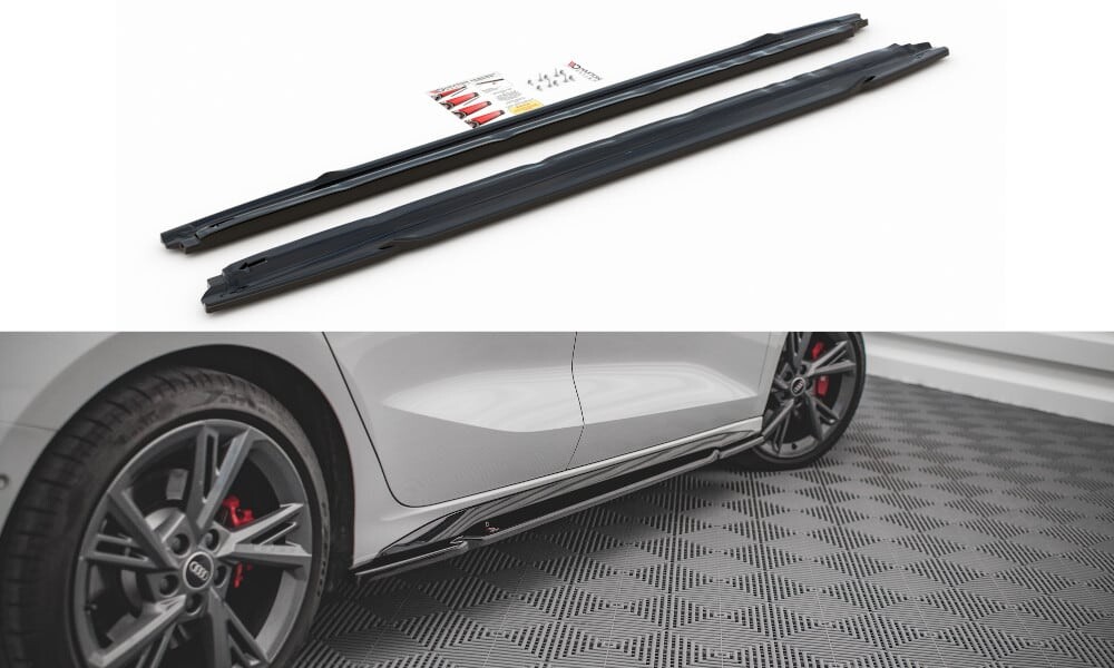 Maxton Seitenschweller Ansatz Cup Leisten für Audi S3 / A3 S-Line 8Y Maxton Seitenschweller Ansatz Cup Leisten für Audi S3 / A3 S-Line 8Y
