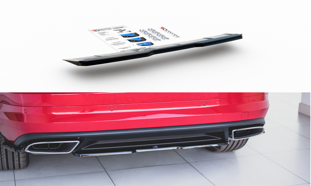 Maxton Design Mittlerer Diffusor Heck Ansatz für Skoda Kodiaq RS schwarz Hochglanz Maxton Design Mittlerer Diffusor Heck Ansatz für Skoda Kodiaq RS schwarz Hochglanz