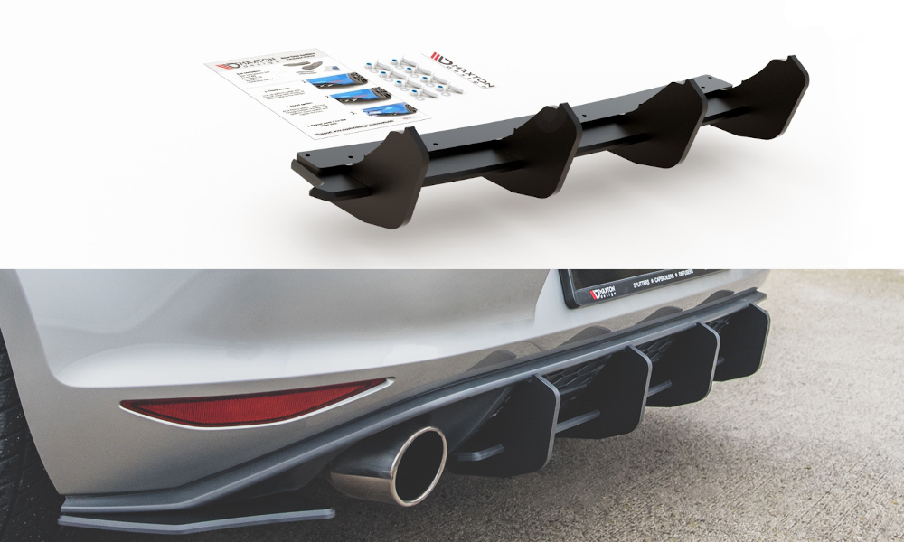Maxton Design Robuste Racing Heckschürze V.2 für VW Golf 7 GTI