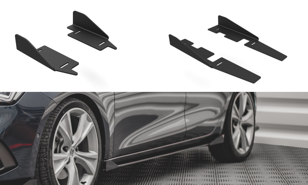 Maxton Design Side Flaps Seat Leon FR Mk4 schwarz Hochglanz Maxton Design Side Flaps Seat Leon FR Mk4 schwarz Hochglanz