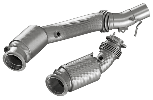 HJS Ø 80/65mm Vorderrohre / Downpipe mit Kat  & OPF (M2 / M4)