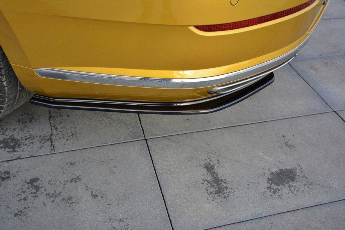 Maxton Design Heck Ansatz Flaps Diffusor für Volkswagen Arteon R-Line schwarz Hochglanz