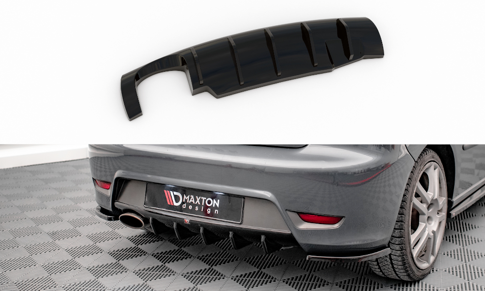 Maxton Design Diffusor Heck Ansatz für Seat Ibiza Cupra Mk3 schwarz Hochglanz Maxton Design Diffusor Heck Ansatz für Seat Ibiza Cupra Mk3 schwarz Hochglanz