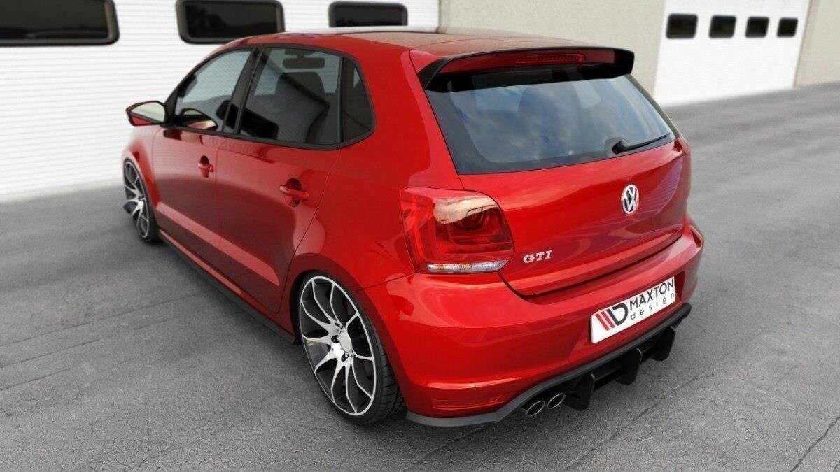 Maxton Design Diffusor Heck Ansatz für Heckschürze für VW POLO MK5 GTI Facelift