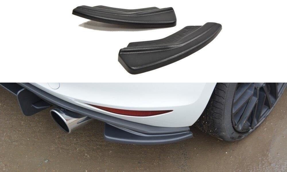 Maxton Design Heck Ansatz Flaps Diffusor für VW GOLF 7 GTI schwarz Hochglanz