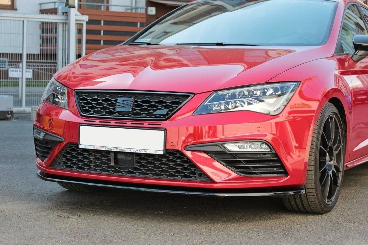 Maxton Design Cup Spoilerlippe Front Ansatz V.1 für Seat Leon Mk3 Cupra/ FR Facelift