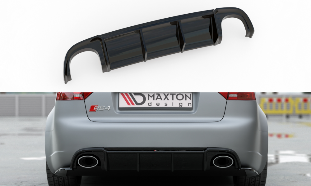 Maxton Design Diffusor Heck Ansatz für Audi RS4 B7 schwarz Hochglanz Maxton Design Diffusor Heck Ansatz für Audi RS4 B7 schwarz Hochglanz