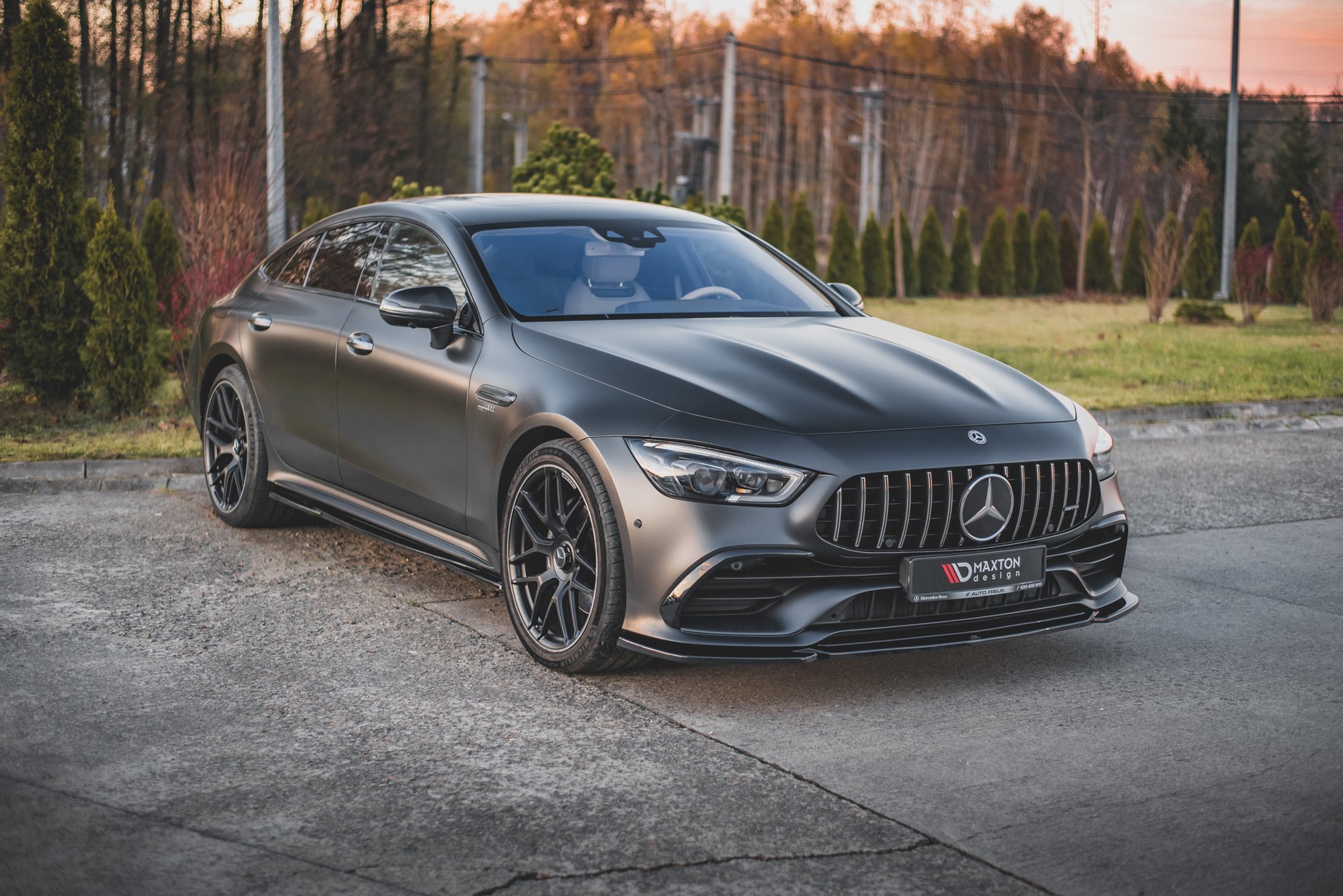 Maxton Design Seitenschweller Ansatz für Mercedes-AMG GT 53 4-Door Coupe schwarz Hochglanz