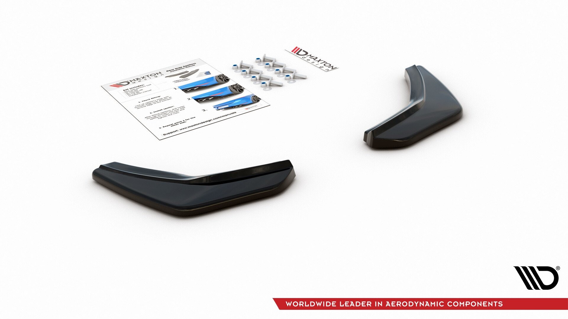 Maxton Design Heck Ansatz Flaps Diffusor V.2 für VW Golf 7 GTI  schwarz Hochglanz