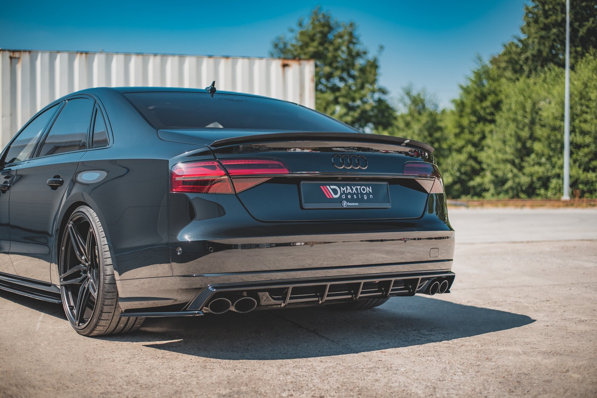 Maxton Design Diffusor Heck Ansatz für Audi S8 D4 Facelift schwarz Hochglanz Maxton Design Diffusor Heck Ansatz für Audi S8 D4 Facelift schwarz Hochglanz