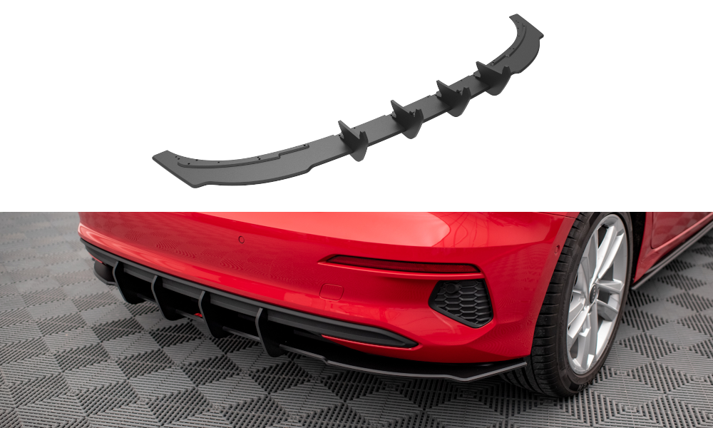 Maxton Design Robuste Racing Diffusor Heck Ansatz +Flaps für Audi A3 Sportback 8Y schwarz Hochglanz Maxton Design Robuste Racing Diffusor Heck Ansatz +Flaps für Audi A3 Sportback 8Y schwarz Hochglanz