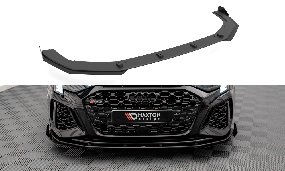 Maxton Design Street Pro Front Ansatz für +Flaps für V.1 + Flaps Audi RS3 8Y schwarz Hochglanz Maxton Design Street Pro Front Ansatz für +Flaps für V.1 + Flaps Audi RS3 8Y schwarz Hochglanz