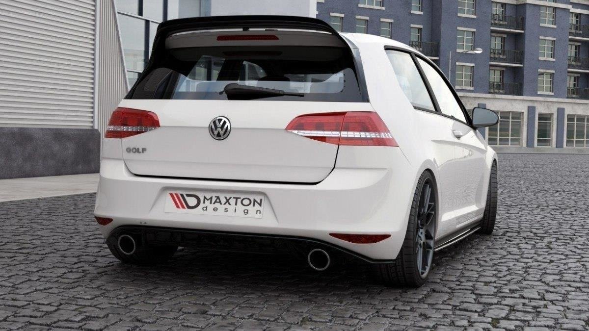 Maxton Design Spoiler CAP für VW GOLF 7 GTI CLUBSPORT schwarz Hochglanz