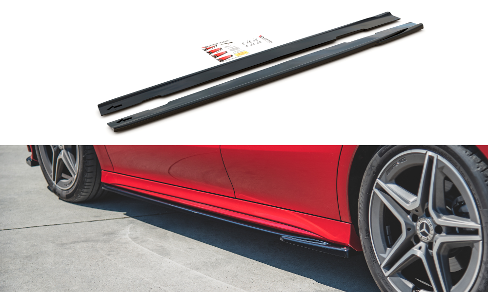 Maxton Design Seitenschweller Ansatz für Mercedes-Benz CLA AMG-Line C118 schwarz Hochglanz Maxton Design Seitenschweller Ansatz für Mercedes-Benz CLA AMG-Line C118 schwarz Hochglanz