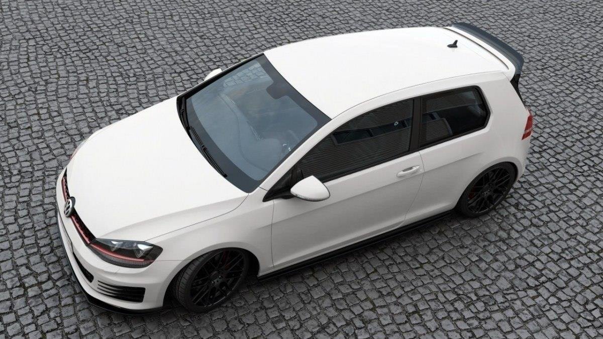 Maxton Design Spoiler CAP für VW GOLF 7 GTI CLUBSPORT schwarz Hochglanz