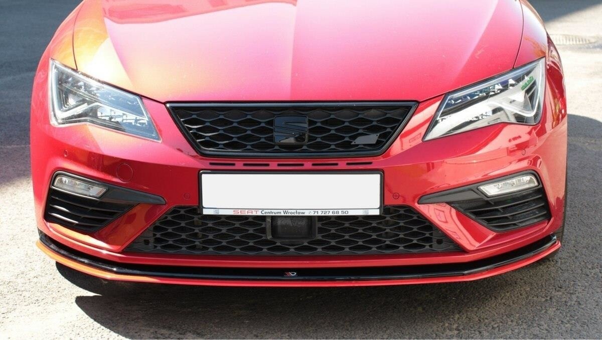 Maxton Design Cup Spoilerlippe Front Ansatz V.3 für Seat Leon Mk3 Cupra/ FR FL schwarz+Rot Hochglanz Maxton Design Cup Spoilerlippe Front Ansatz V.3 für Seat Leon Mk3 Cupra/ FR FL schwarz+Rot Hochglanz
