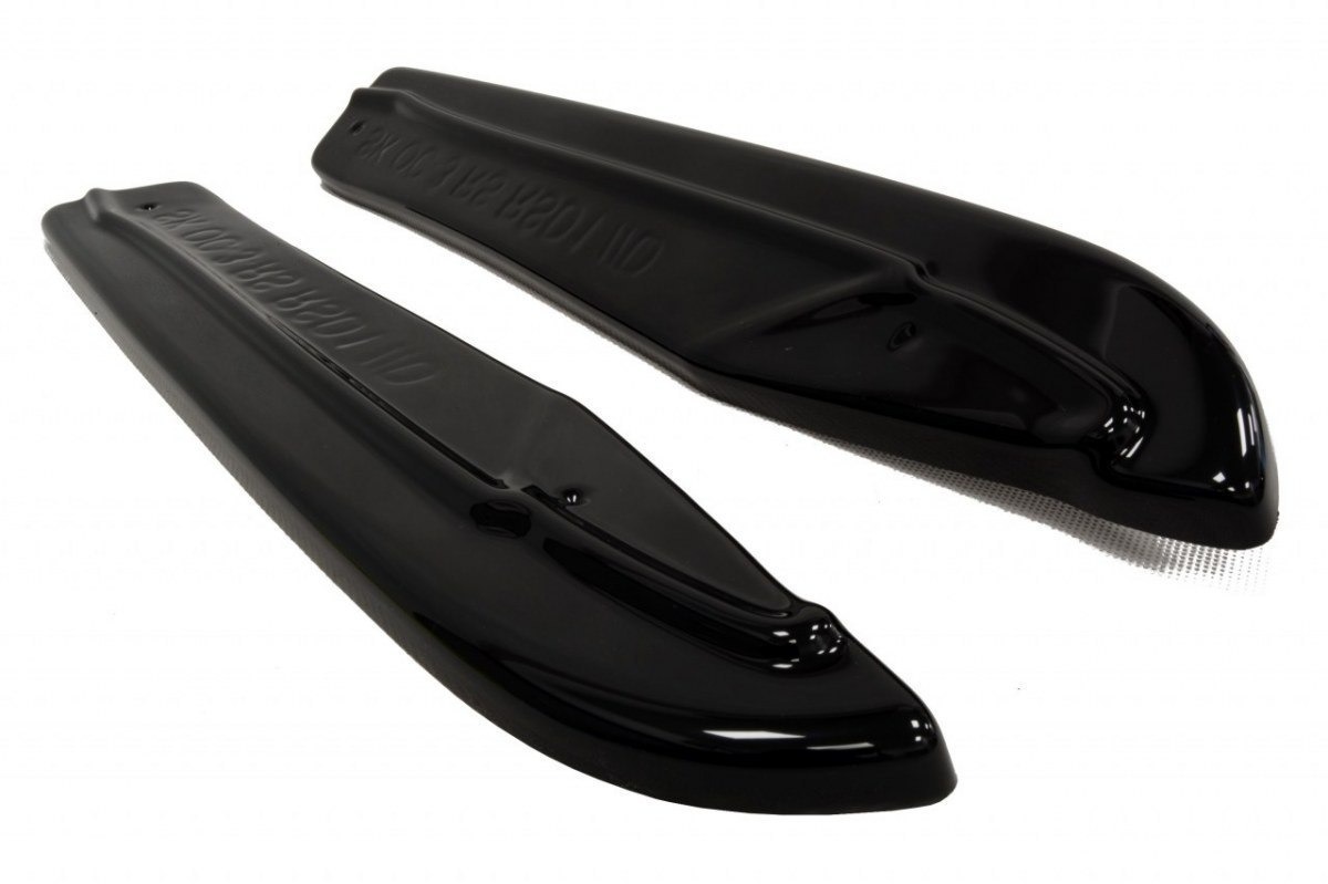 Maxton Design Heck Ansatz Flaps Diffusor für Skoda Octavia RS Mk3 / Mk3 FL Hatchback / Kombi schwarz Hochglanz