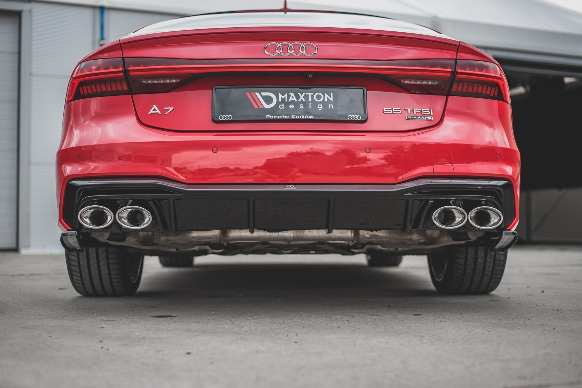 Maxton Design Diffusor Heck Ansatz für + Endschalldampfer Sportauspuff Attrappe Audi A7 C8 S-Line Maxton Design Diffusor Heck Ansatz für + Endschalldampfer Sportauspuff Attrappe Audi A7 C8 S-Line