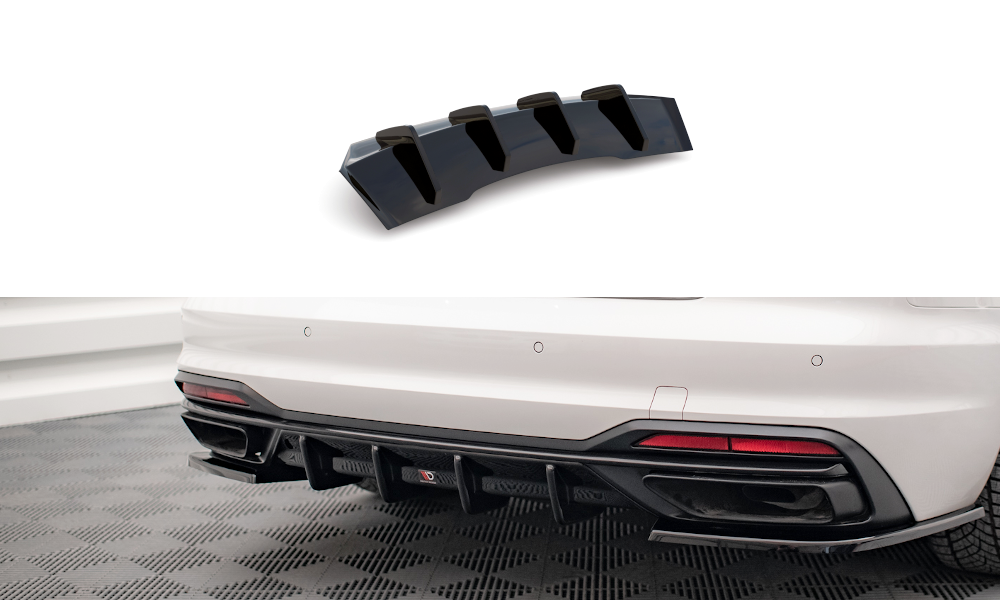 Maxton Design Diffusor Heck Ansatz für Audi A4 B9 Facelift schwarz Hochglanz Maxton Design Diffusor Heck Ansatz für Audi A4 B9 Facelift schwarz Hochglanz