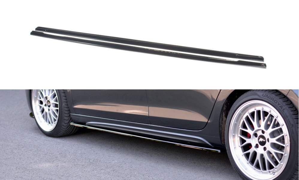 Maxton Design Seitenschweller Ansatz für VW GOLF 6 GTI/ GTD schwarz Hochglanz