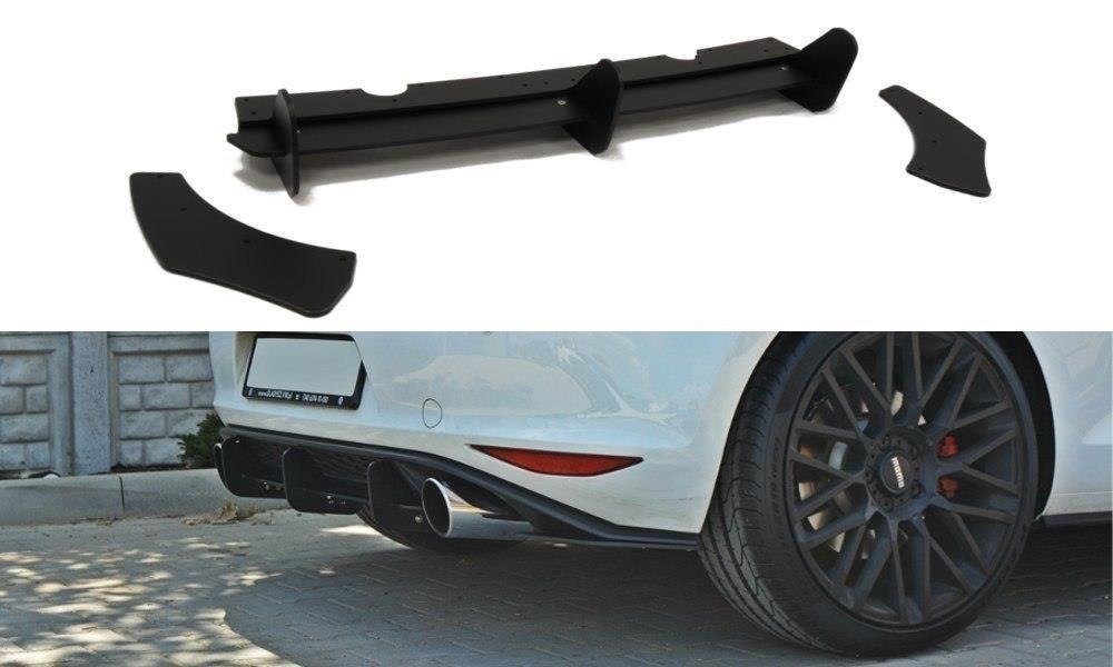 Maxton Design VW GOLF 7 GTI Diffusor Heck Ansatz für Heckschürze für & Heck Ansatz Flaps Diffusor