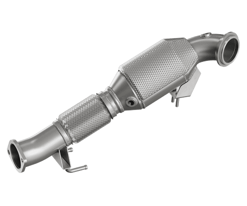 HJS Ø 70mm Vorderrohr / Downpipe mit Kat (Focus ST MK3)