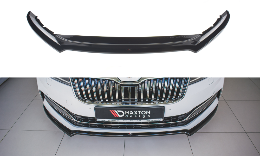 Maxton Design Front Ansatz V.1 für Skoda Superb Mk3 FL schwarz Hochglanz Maxton Design Front Ansatz V.1 für Skoda Superb Mk3 FL schwarz Hochglanz