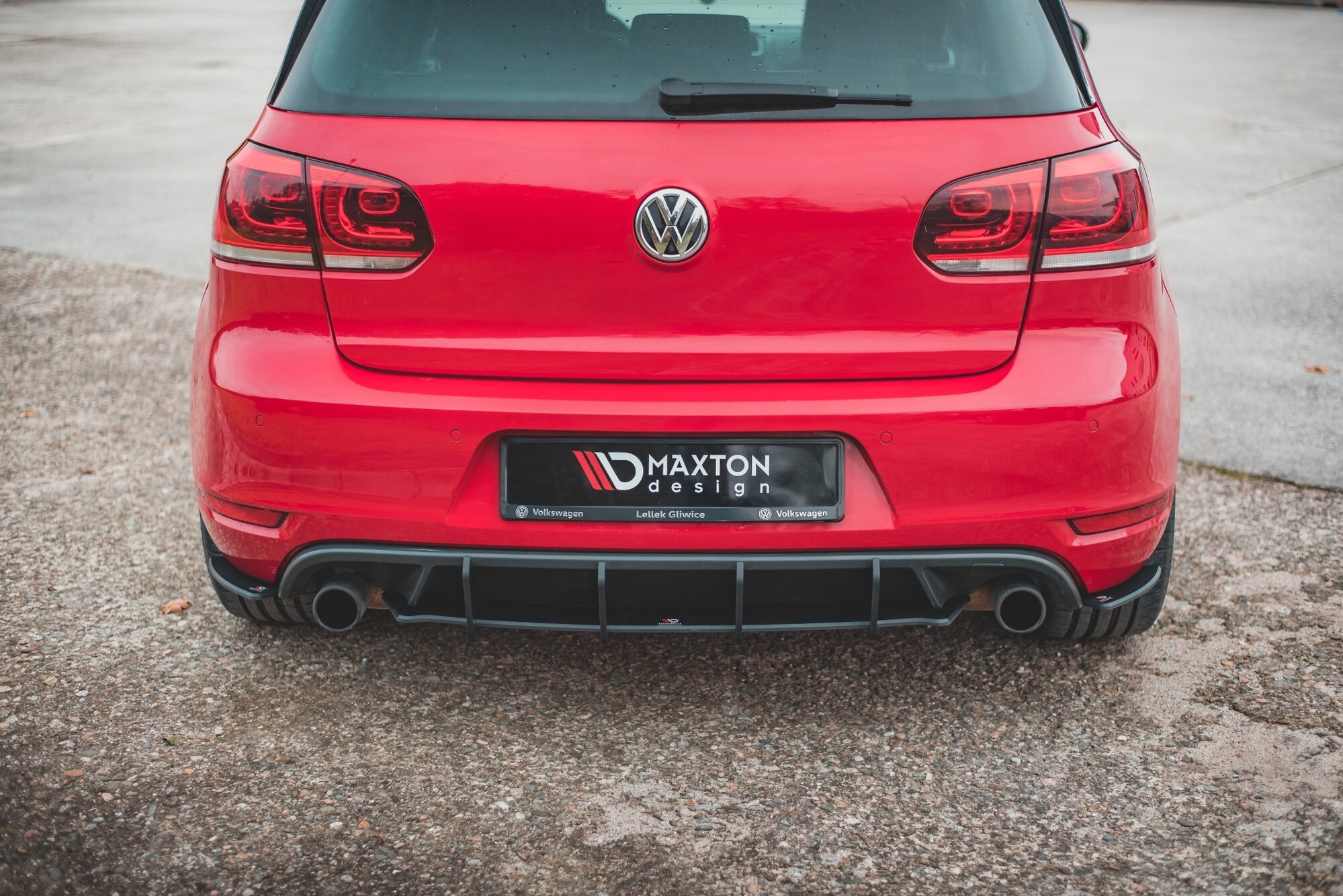 Maxton Design Robuste Racing Heck Ansatz Flaps Diffusor für Volkswagen Golf GTI Mk6