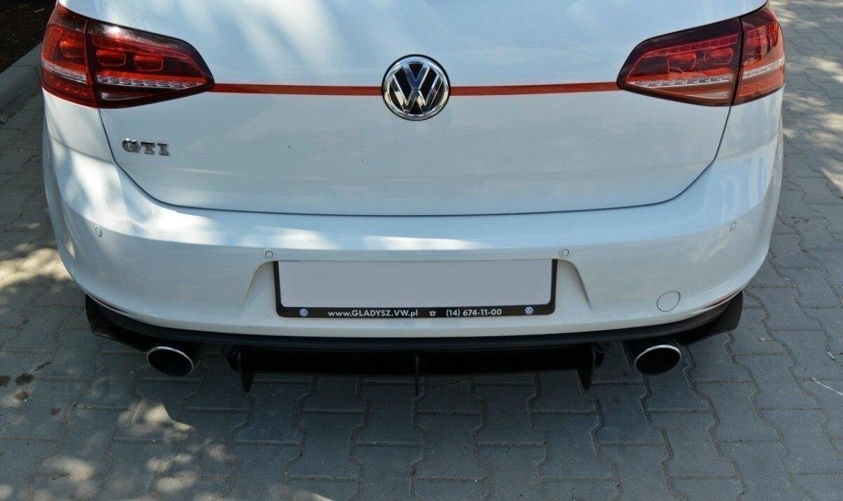 Maxton Design VW GOLF 7 GTI Diffusor Heck Ansatz für Heckschürze für & Heck Ansatz Flaps Diffusor