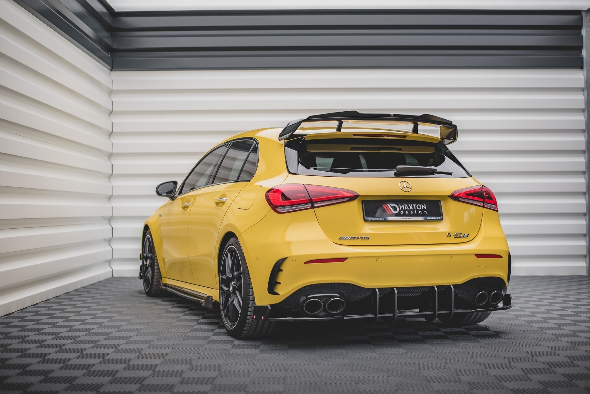 Maxton Design Rennen Street Pro Heckschürze für Mercedes-AMG A45 S Aero Pack W177