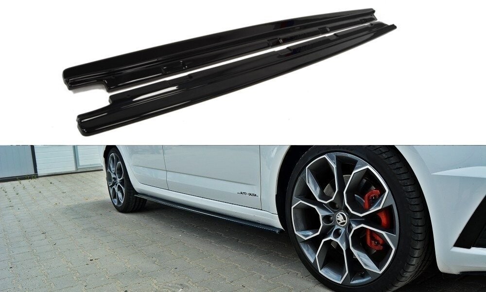 Maxton Design Seitenschweller Ansatz für Skoda Octavia RS Mk3 / Mk3 FL Hatchback / Kombi schwarz Hochglanz Maxton Design Seitenschweller Ansatz für Skoda Octavia RS Mk3 / Mk3 FL Hatchback / Kombi schwarz Hochglanz