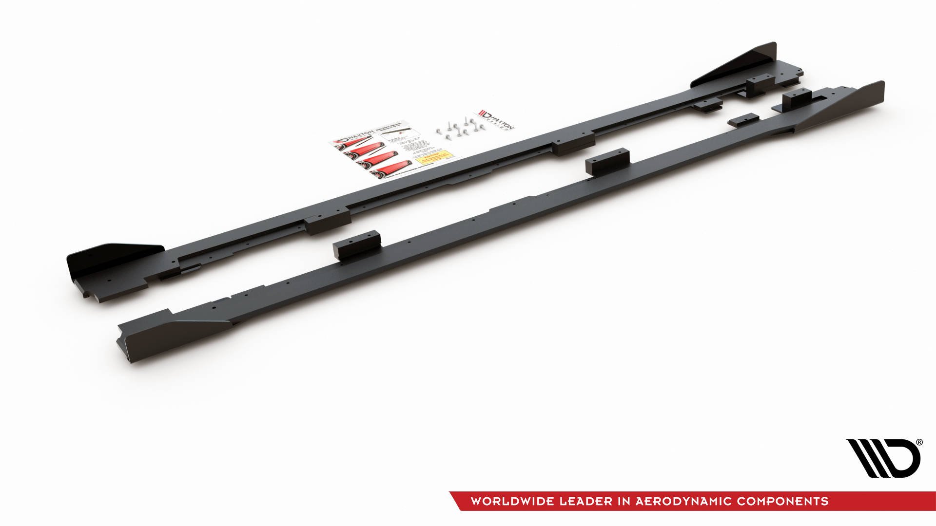 Maxton Design Robuste Racing Seitenschweller Ansatz für für + Flaps Volkswagen Golf GTI Mk6  schwarz Hochglanz