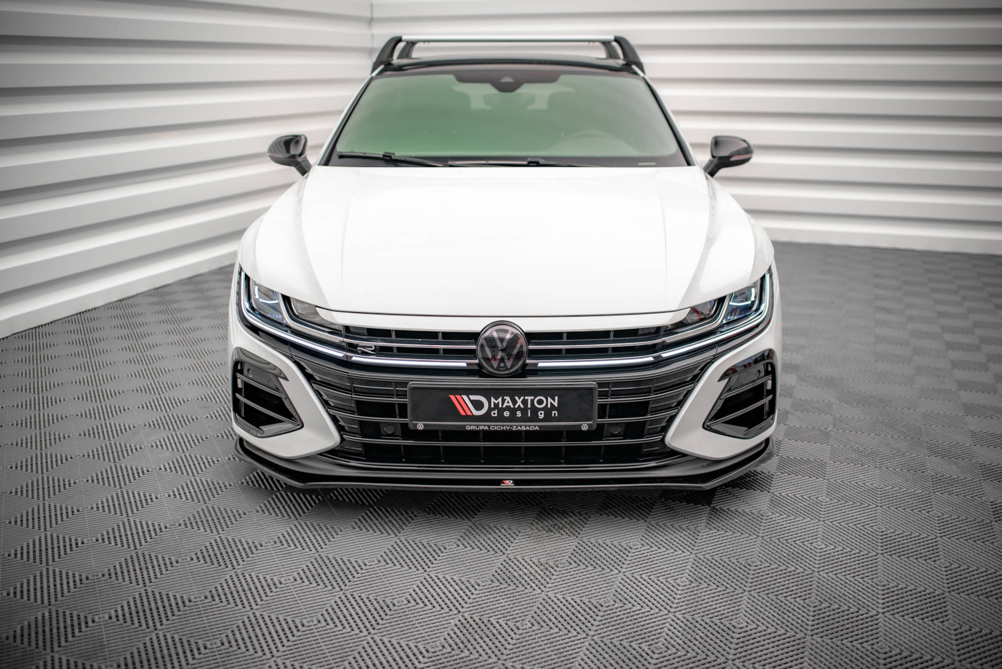 Maxton Design Front Ansatz V.3 für Volkswagen Arteon R schwarz Hochglanz