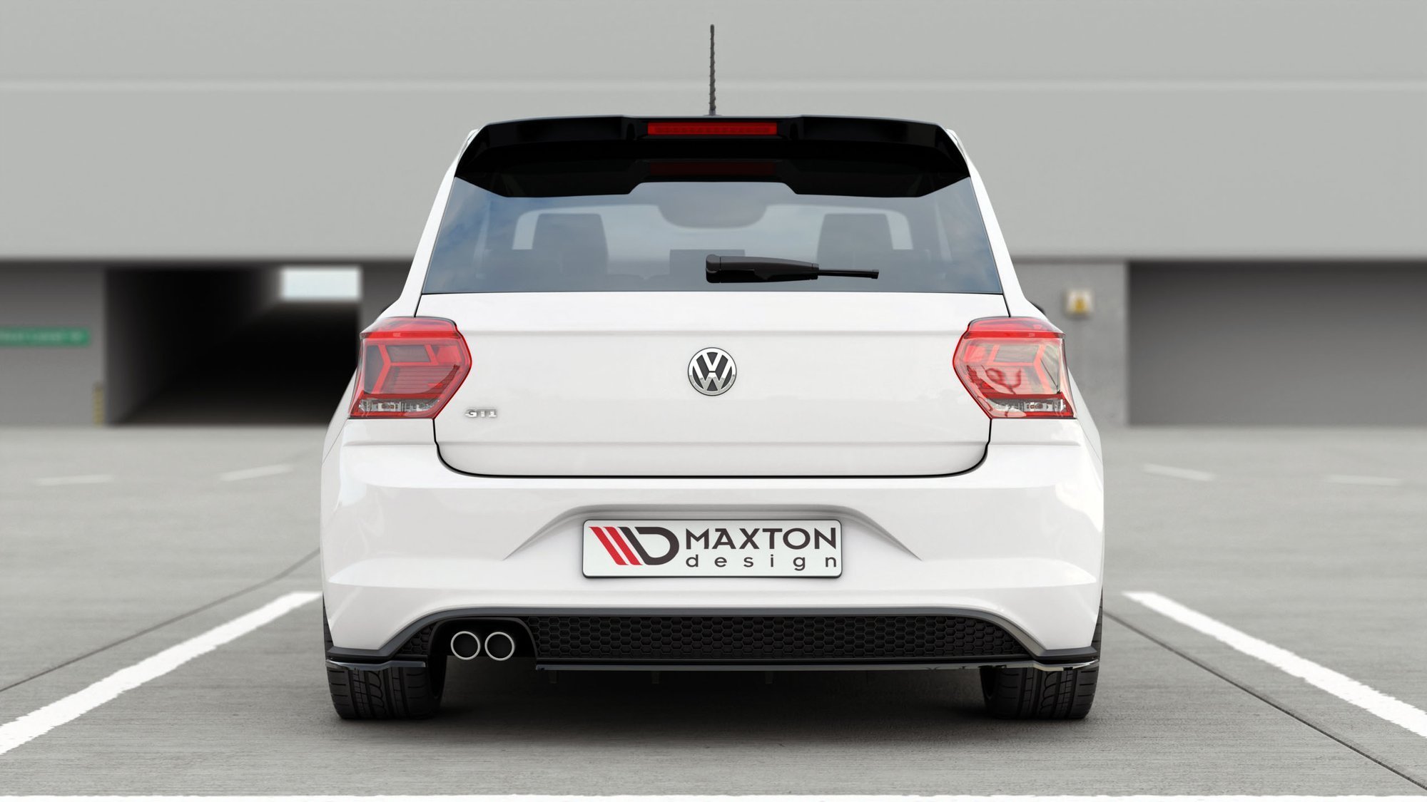 Maxton Design Heck Ansatz Flaps Diffusor V.2 für VW Polo GTI Mk6 schwarz Hochglanz Maxton Design Heck Ansatz Flaps Diffusor V.2 für VW Polo GTI Mk6 schwarz Hochglanz