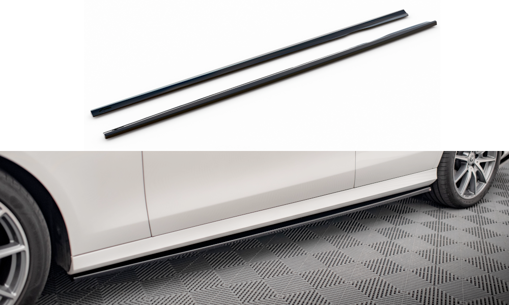 Maxton Design Seitenschweller Ansatz für Mercedes-Benz E AMG-Line W213 Facelift schwarz Hochglanz Maxton Design Seitenschweller Ansatz für Mercedes-Benz E AMG-Line W213 Facelift schwarz Hochglanz