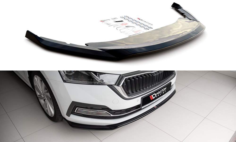 Maxton Design Front Ansatz V.2 für Skoda Octavia Mk4 schwarz Hochglanz Maxton Design Front Ansatz V.2 für Skoda Octavia Mk4 schwarz Hochglanz