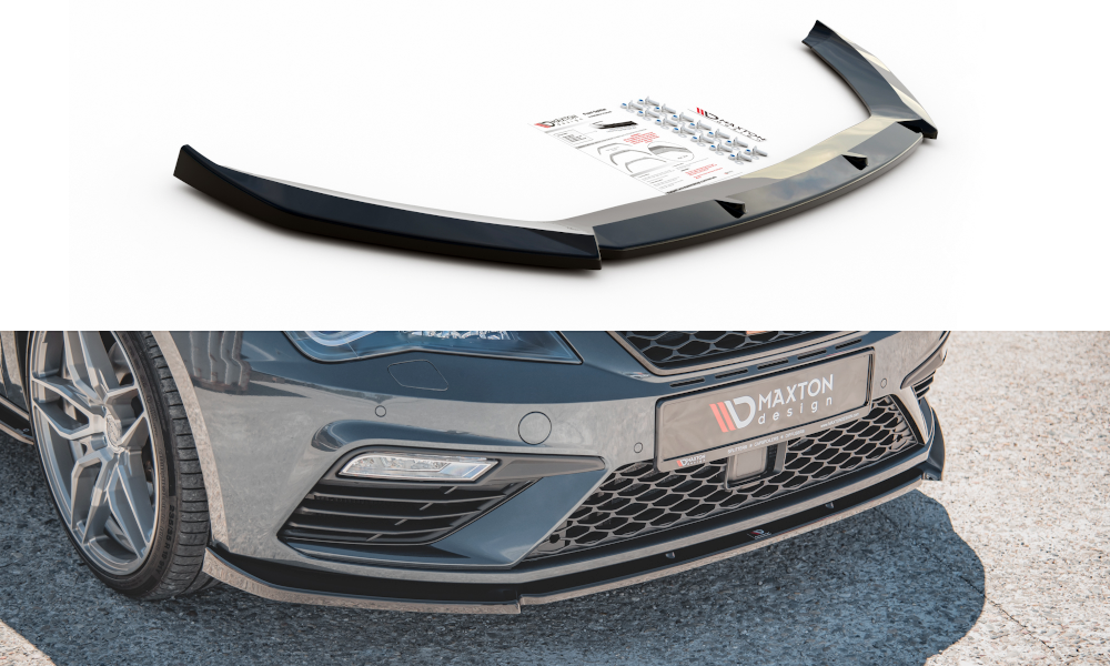 Maxton Design Front Ansatz V.6 für Seat Leon Cupra / FR Mk3 FL schwarz Hochglanz Maxton Design Front Ansatz V.6 für Seat Leon Cupra / FR Mk3 FL schwarz Hochglanz
