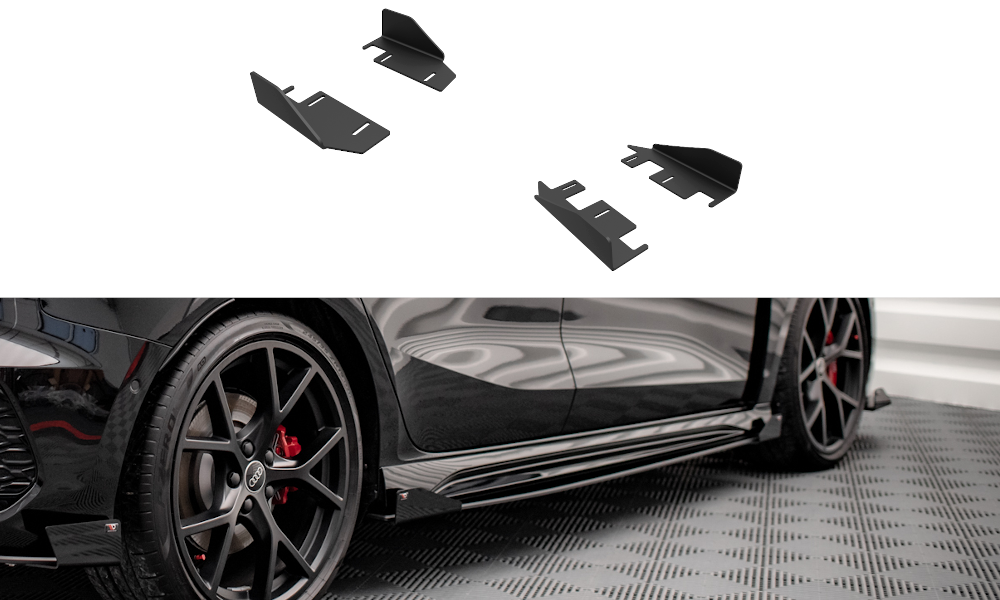 Maxton Design Side Flaps Audi RS3 Sportback 8Y schwarz Hochglanz
