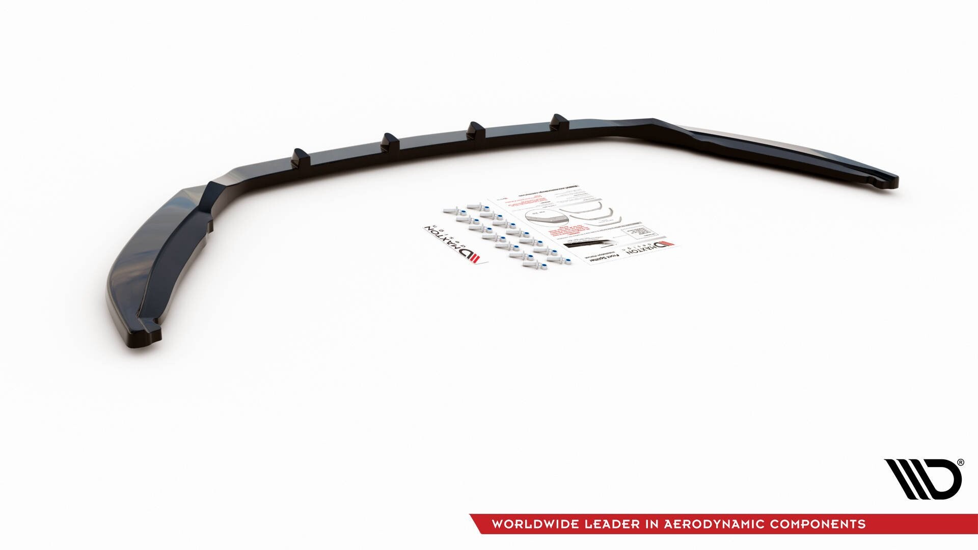 Maxton Design Front Ansatz V.2 für Skoda Octavia Mk3 Facelift schwarz Hochglanz