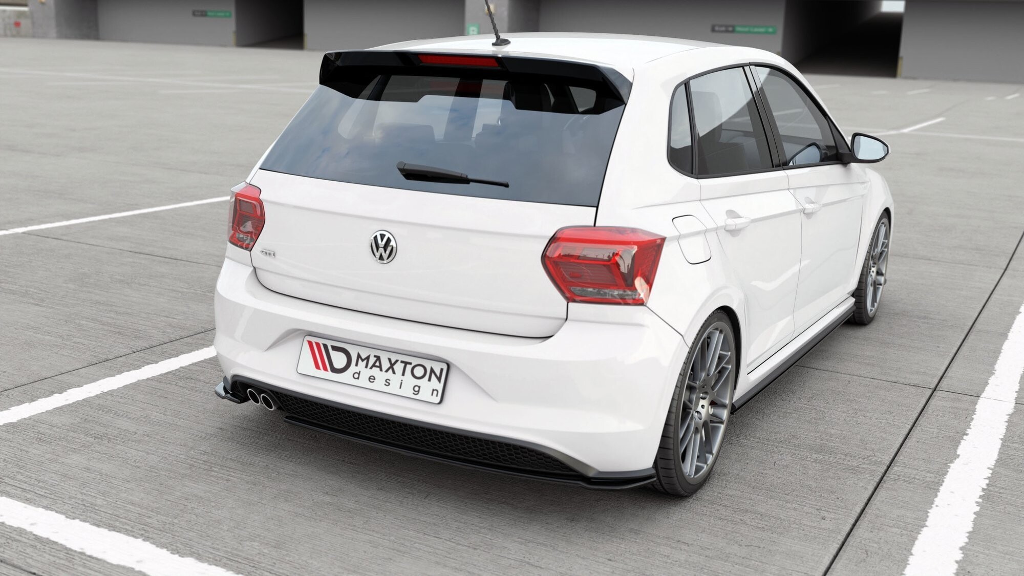 Maxton Design Heck Ansatz Flaps Diffusor V.2 für VW Polo GTI Mk6 schwarz Hochglanz Maxton Design Heck Ansatz Flaps Diffusor V.2 für VW Polo GTI Mk6 schwarz Hochglanz