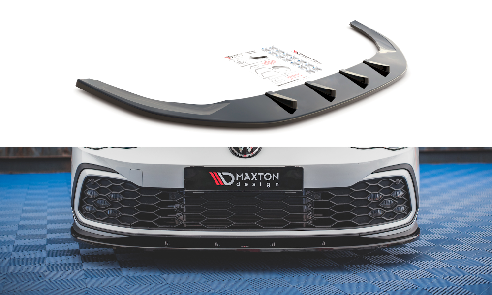 Maxton Design Front Ansatz für Volkswagen Golf 8 GTI schwarz Hochglanz Maxton Design Front Ansatz für Volkswagen Golf 8 GTI schwarz Hochglanz