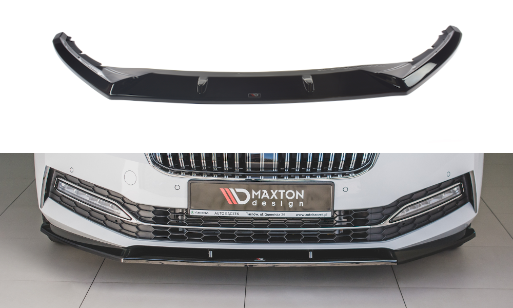 Maxton Design Front Ansatz V.2 für Skoda Superb Mk3 FL schwarz Hochglanz Maxton Design Front Ansatz V.2 für Skoda Superb Mk3 FL schwarz Hochglanz