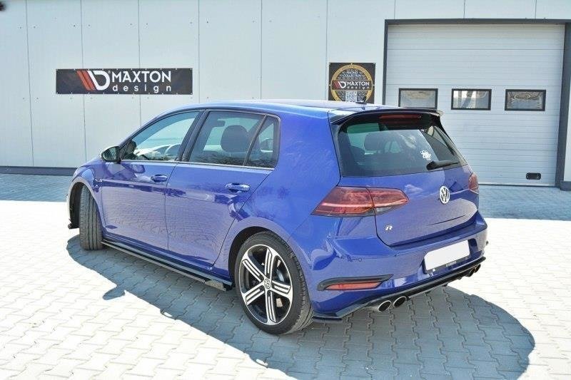 Maxton Design Seitenschweller Ansatz für V.1 für VW Golf 7 R / R-Line Facelift schwarz Hochglanz