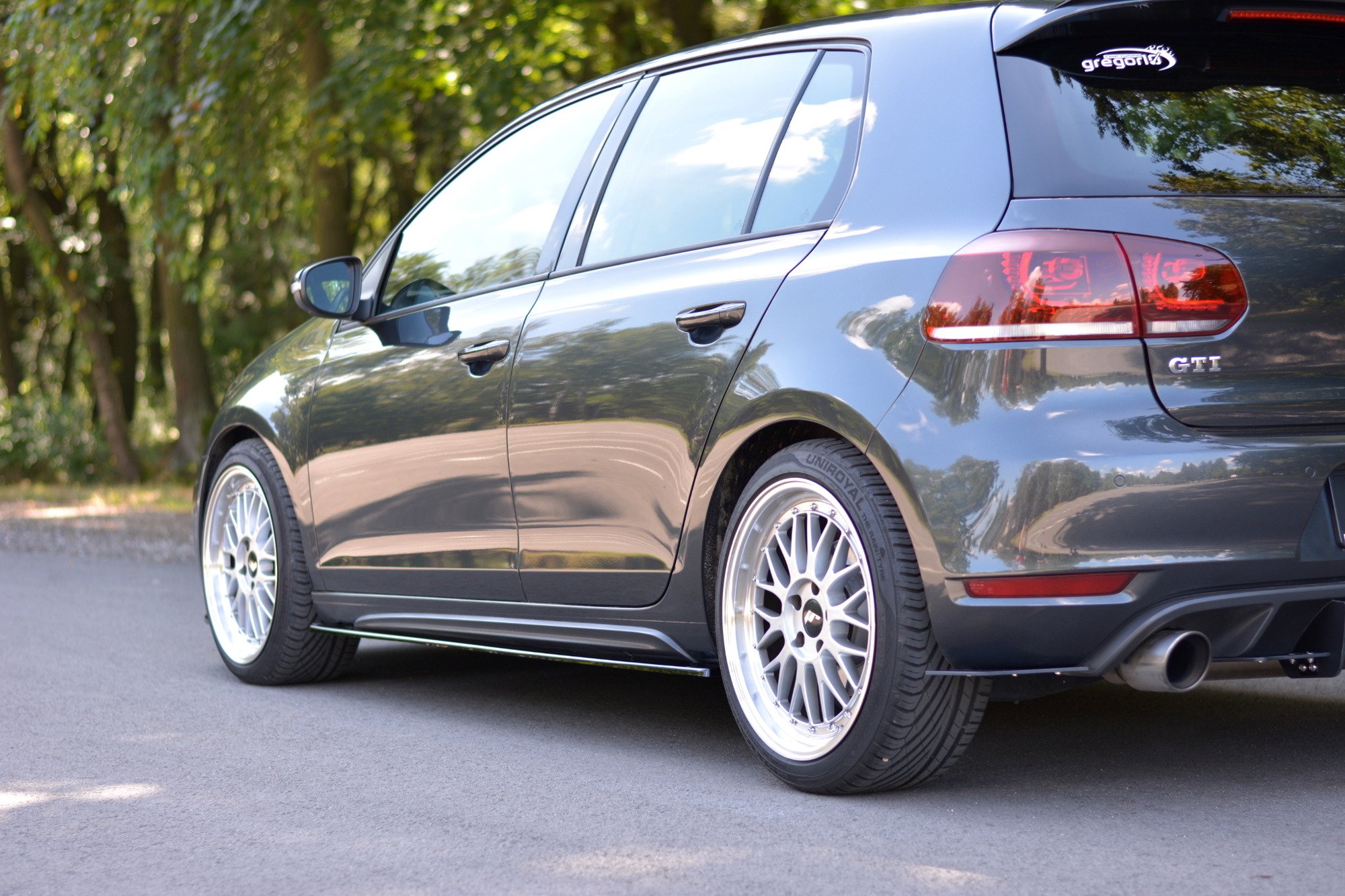 Maxton Design Seitenschweller Ansatz für VW GOLF 6 GTI/ GTD schwarz Hochglanz