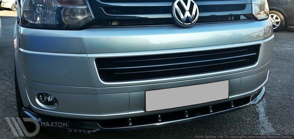 Maxton Design Front Ansatz für VW T5 Facelift schwarz Hochglanz Maxton Design Front Ansatz für VW T5 Facelift schwarz Hochglanz