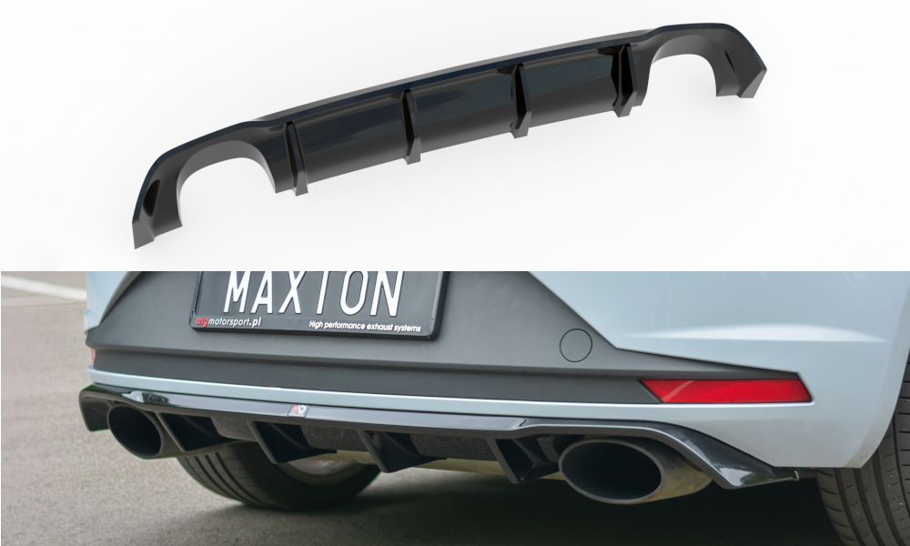 Maxton Design Diffusor Heck Ansatz für Seat Leon III Cupra schwarz Hochglanz Maxton Design Diffusor Heck Ansatz für Seat Leon III Cupra schwarz Hochglanz