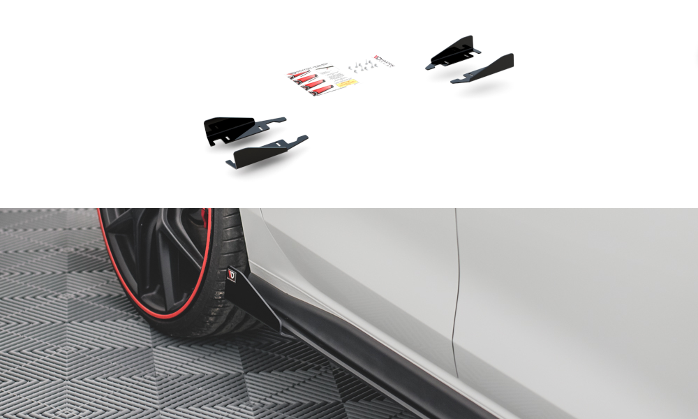 Maxton Design Side Flaps Volkswagen Golf 8 GTI / GTI Clubsport schwarz Hochglanz